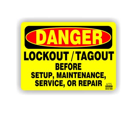 Lockout/Tagout Safety Sign - 3 Sizes | ATS Safety — ATS Machine Safety Solutions