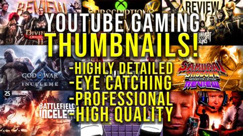 Design Eye Catching Youtube Gaming Thumbnails By Berkevic Fiverr