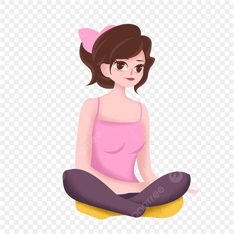 Sitting Girl Clipart Transparent PNG Hd, Sitting Cartoon Girl Material, Sitting Cartoon Girl ...