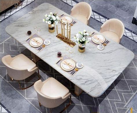 Modern Comfort Designed Sleek Style Marble Dining Table Set My Aashis Small Dining Table