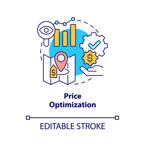 Price optimization concept icon. Property management system in hotels