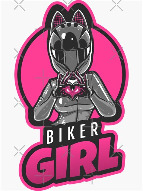 Biker Girl Motorcycle Shirt Sticker For Sale By Sk Apparel Redbubble