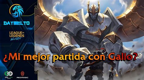 Mi Mejor Partida Con Galio Wild Rift Daymelto Youtube