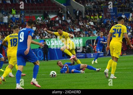 Illia Zabarnyi Ukraine In Avtion During UEFA Euro 2024 Slovakia Vs