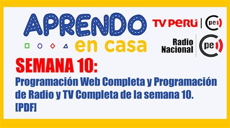 Aprendo En Casa Programaci N Web Completa Y Programaci N De Radio Y