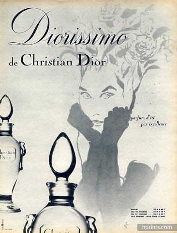 Christian Dior Perfumes 1964 René Gruau Diorissimo Perfumes