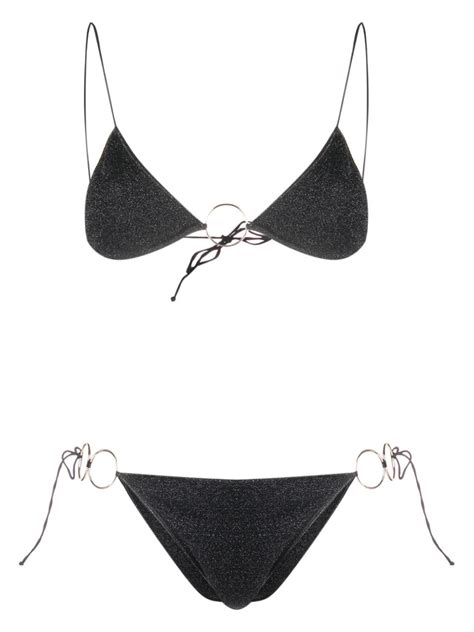 Oséree Lumière Triangle Bikini Black FARFETCH UK