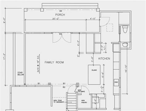 Kitchen Addition Will Need Columns What To Do With This Layout