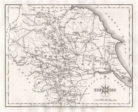 Antique County Map Of Yorkshire By John Cary 1787 Old Plan Chart