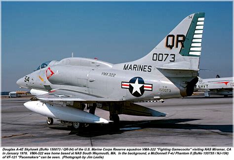 Douglas A 4E Skyhawk BuNo 150073 QR 54 From The U S Marine Corps