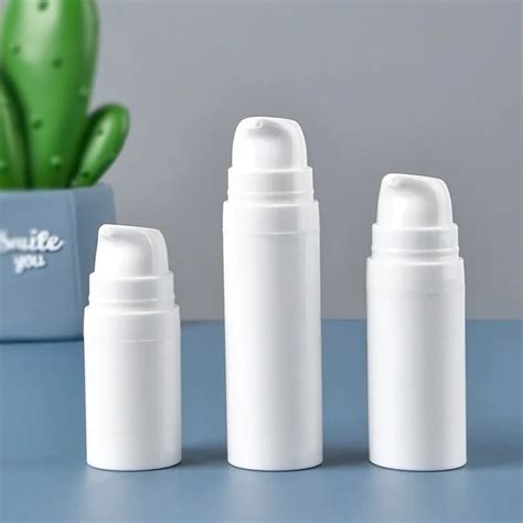 5ml 10ml 15ml White Pp Airless Bottle Mini Sample Airless Pump Bottle