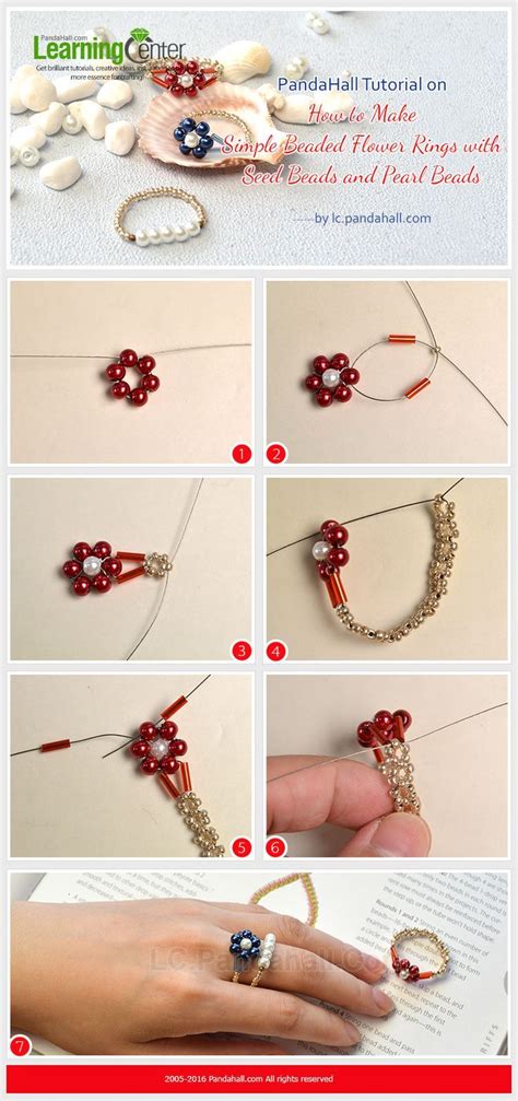 Pandahall Tutorial On How To Make Simple Beaded Flower Rings With Seed