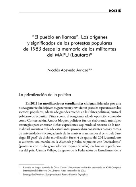 PDF El pueblo en llamas Los orígenes y significados de las