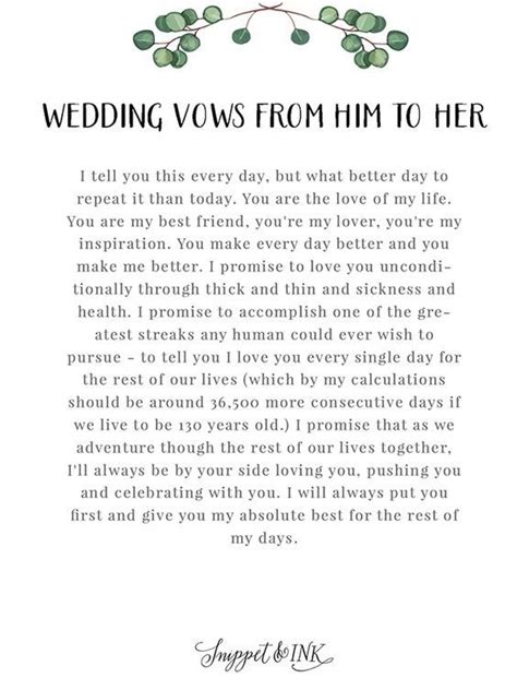 Wedding Vows Ideas: How to Write Your Unique Wedding Vows - JJ's House | Real wedding vows ...