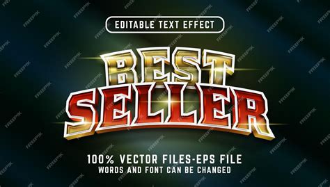 Efecto De Texto 3d Del Superventas Texto Editable Con Vectores Premium