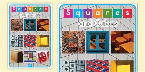 Squares and Cubes Photo Display Poster (professor feito)