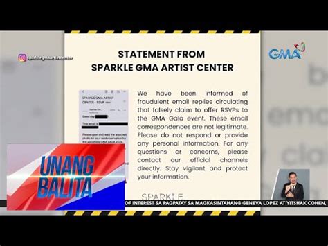 Sparkle Gma Artist Center Nagbabala Kaugnay Sa Mga Kumakalat Na Email