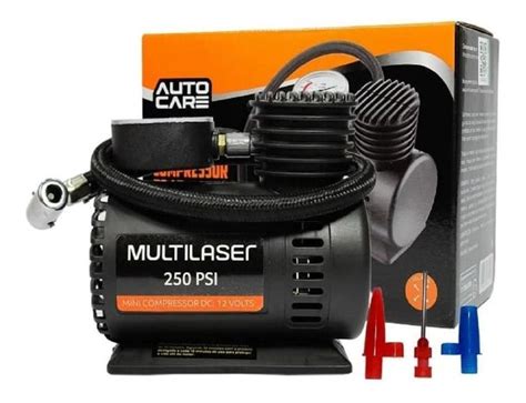 Mini Compressor Ar Profissional Ve Culos Para Encher Pneus Multilaser