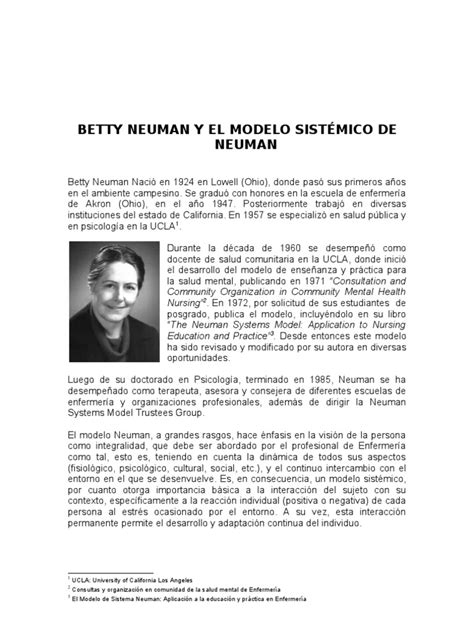 Betty Neuman Pdf Estrés Biología Bienestar