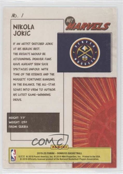 Panini Donruss Net Marvels Nikola Jokic Ebay