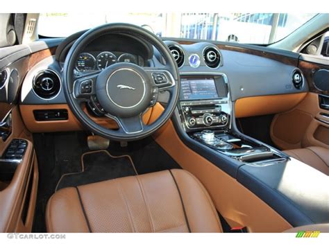 London Tan/Navy Blue Interior 2011 Jaguar XJ XJL Photo #55987474 | GTCarLot.com