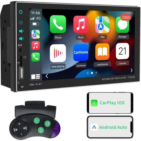 Ajw Awesafe Autoradio Din Avec Carplay Android Auto Ios Mirror Auto