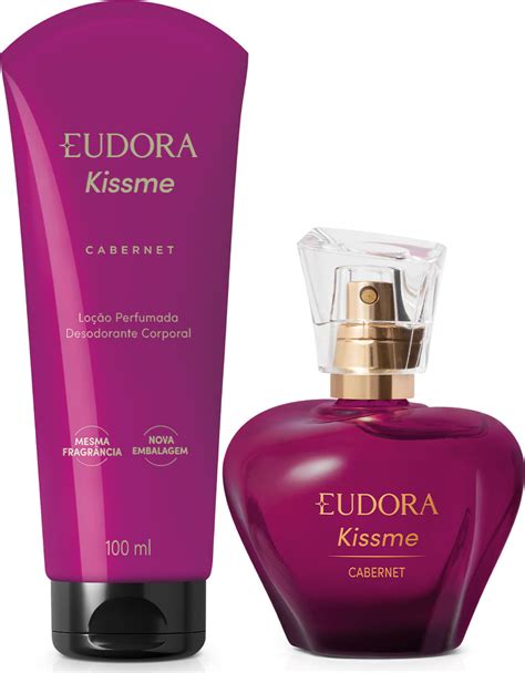 Combo Kiss Me Cabernet Desodorante Colônia 50ml Loção Corporal 100ml