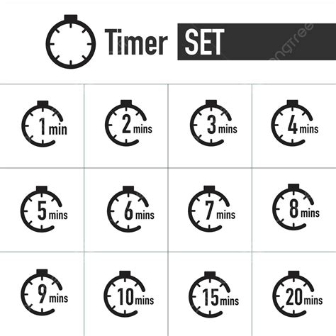Quanto Tempo É 120 Minutos - ícones De Relógio E Cronômetro Vetor De 120 Minutos Em Branco Vetor PNG ...