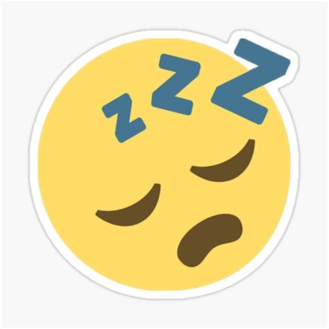 "Sleeping Emoji" Sticker by ScrappyDesigns | Redbubble