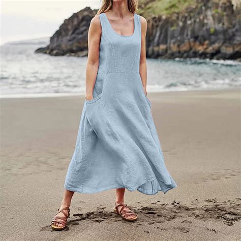 Gltpooo Womens Summer Dresses 2024 Sleeveless Beach Sundress Womens