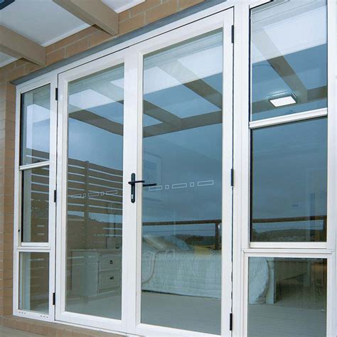 Aluminum Frame Glass Swing Door Residential Entry Doors Single Leaf Double Swing Door Aluminum