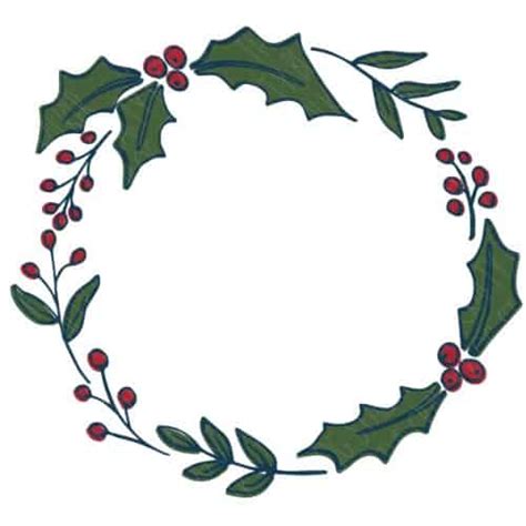 Holly Wreath Free SVG - The Crafty Blog Stalker