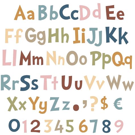 268 Pcs 5 Inch Colorful Bulletin Board Letters Combo Set Chalkboard