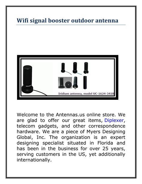 Wifi signal booster outdoor antenna by Antennas.us - Issuu