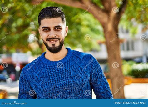 Young Arab Man Smiling Confident At Park Stock Photo Image Of