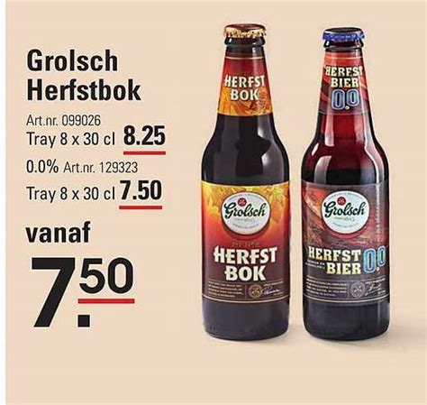 Grolsch Herftstbok Aanbieding Bij Sligro