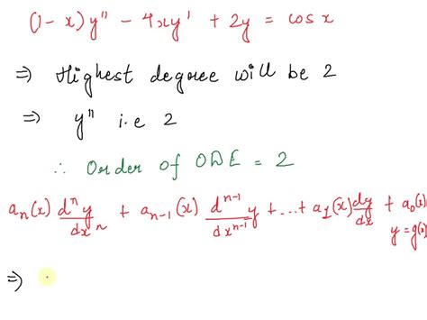 Solved In Problems L 2 3 4 5 6 Z And State The Order Of The Given