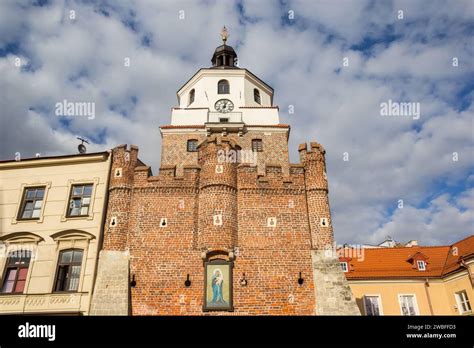 Tower Of The Historic Krakow Gate In Lublin Poland Stock Photo Alamy