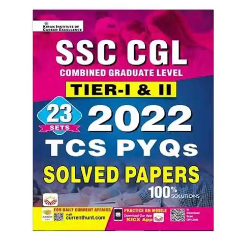 Kiran Ssc Cgl Tier I And Ii Tcs Pyqs Solved Papers 2022 Book In Engl