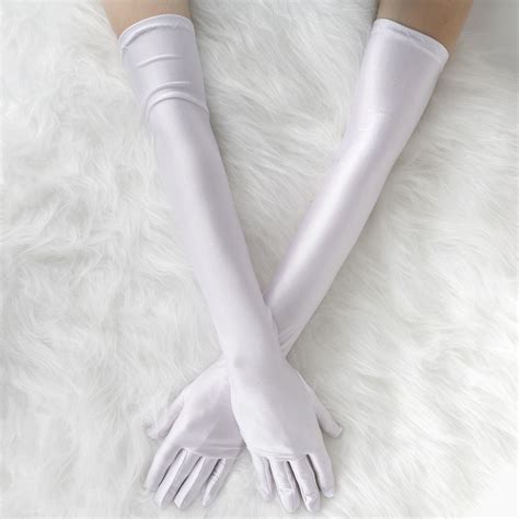 Women S Satin Long Gloves Opera Wedding Bridal Evening Party Prom Costume Glove Ebay