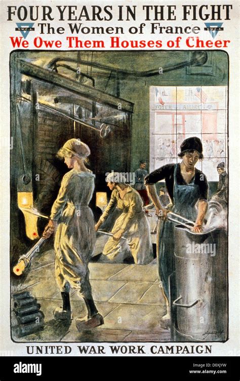 World War I, American, propaganda, poster, women, grenade, factory ...