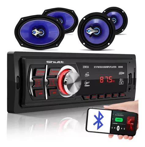 Player Automotivo Shutt Montana Mp3 Usb Bt Par Falante 260w