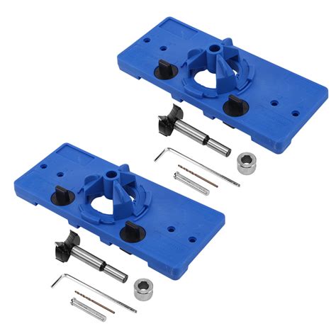 2X 35mm Concealed Hinge Drilling Jigs Hinge Hole Saw Jig Drilling Guide