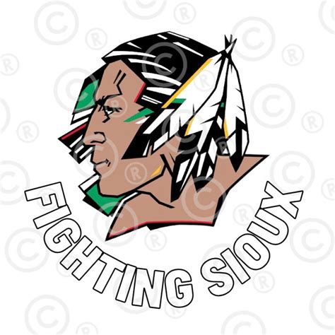 Fighting Sioux Png And Svg Logo Two Files Color Logo Etsy