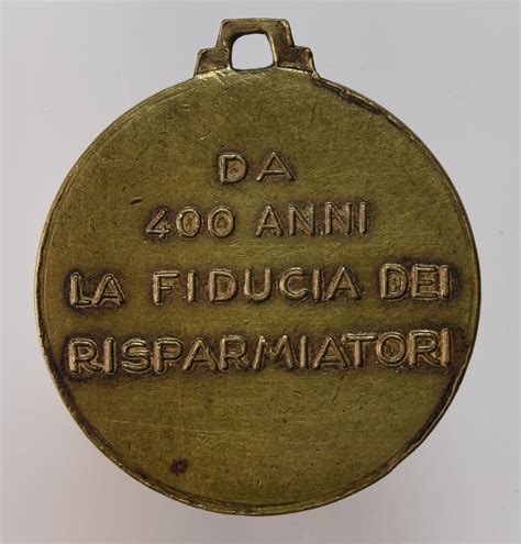 Medaglia Istituto Bancario San Paolo Di Torino Quarto Centenario