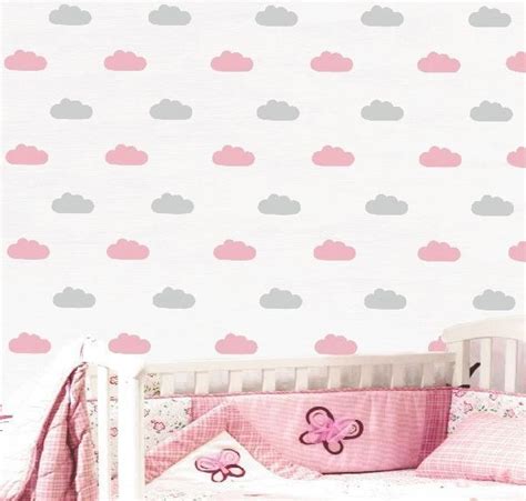 Adesivo Nuvens Cinza E Rosa Elo Produtos Especiais