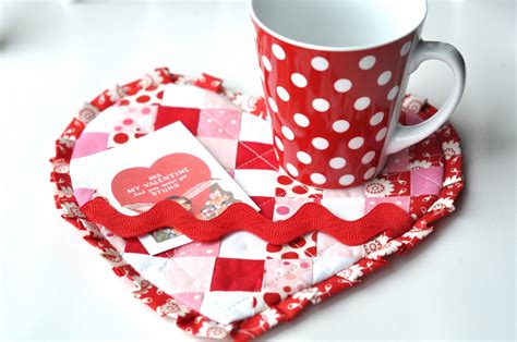 Free Sewing Pattern Valentines Day Mug Rug I Sew Free