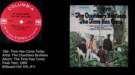 The Chambers Brothers Time Has Come Today Youtube