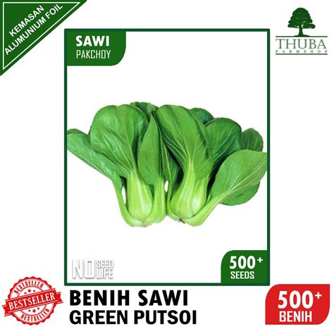 Jual 500 Biji Benih Sawi Pakchoy Green Putsoi Bibit Sawi Pakchoy