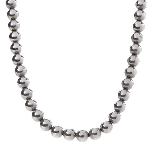 Tiffany Sterling Silver 10mm Hardwear Ball Necklace 292709